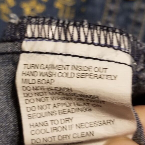 Nancy Bolen By City Girl Womens 16 Denim Jacket Egyptian Embroidered Mid Length - Picture 8 of 12